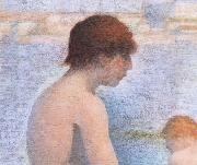 Georges Seurat Detail of Bather oil painting artist